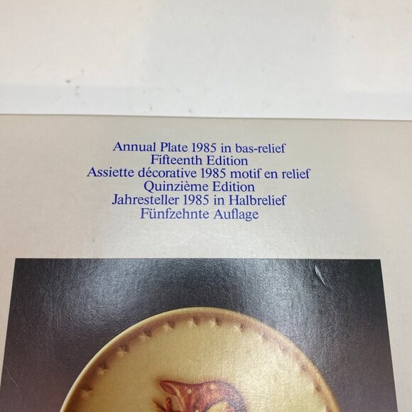 M.I. HUMMEL Goebel 15th ANNUAL PLATE 1985 CHICK GIRL #278 Excellent Condition - Picture 6 of 7